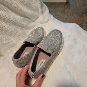 Steve Madden Silver Sparkle shoes size 6